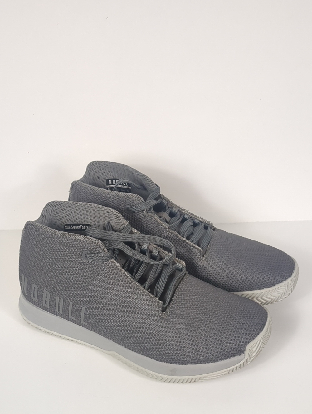 Nobull Mid Court Trainer Unisex W8.5 M7 Superfabric Shoes Trainer Lace Up
